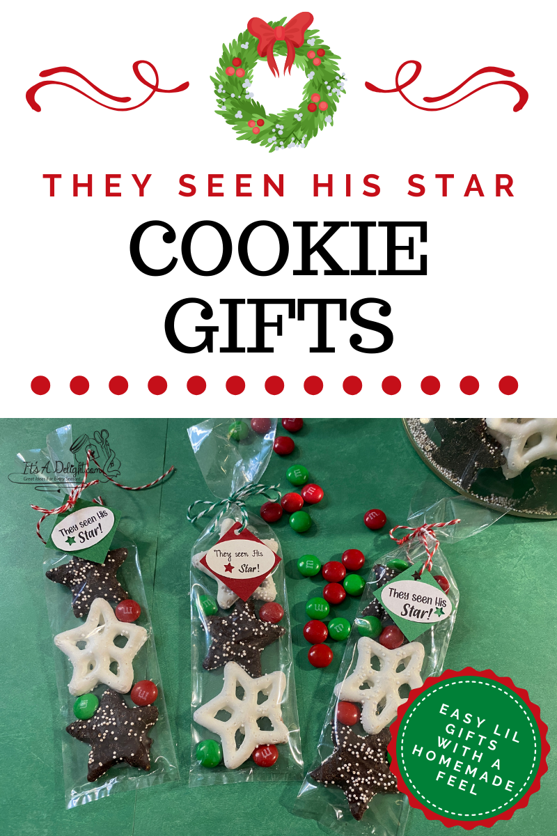 They Seen His Star Cookie Gift With Free Printable Tags Easy To they seen his star cookie gift with free printable tags easy to
